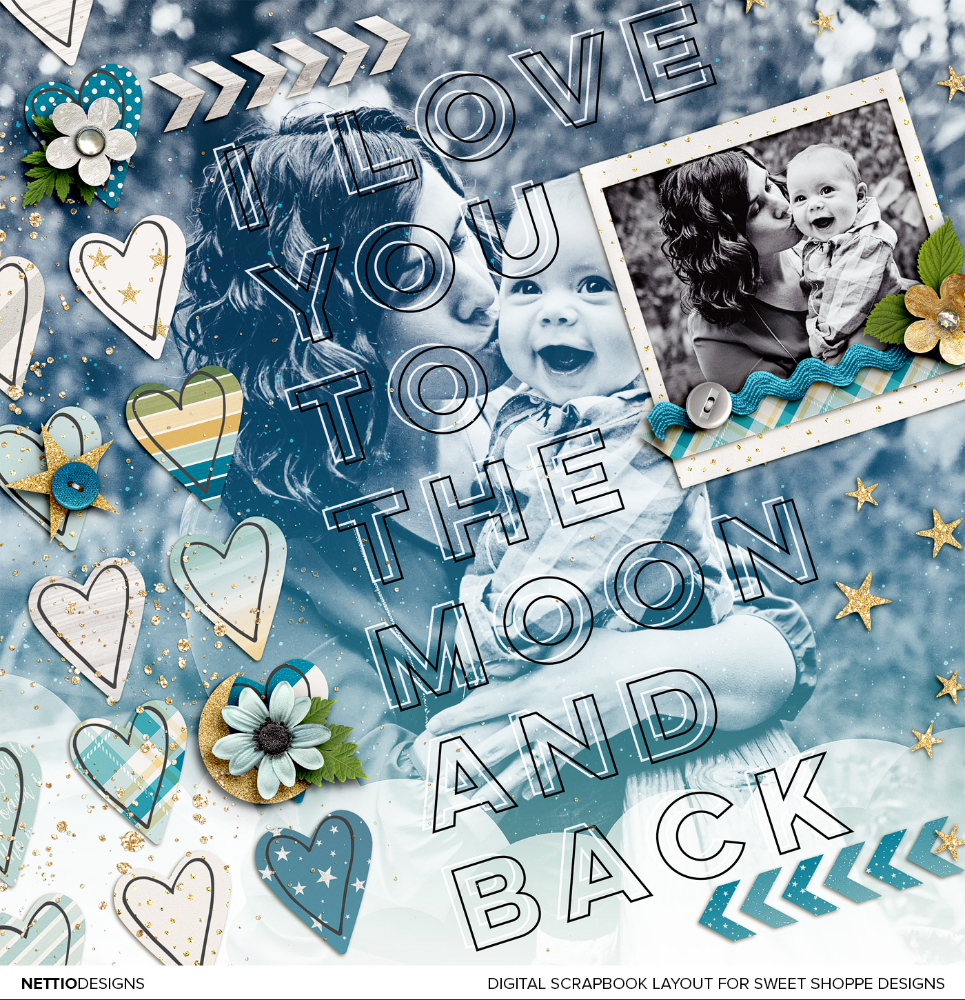 Digital Scrapbook Layout by Lynnette Penacho for Scrapbook Saturday - How I Use the History Snapshot Tool | NettioDesigns 